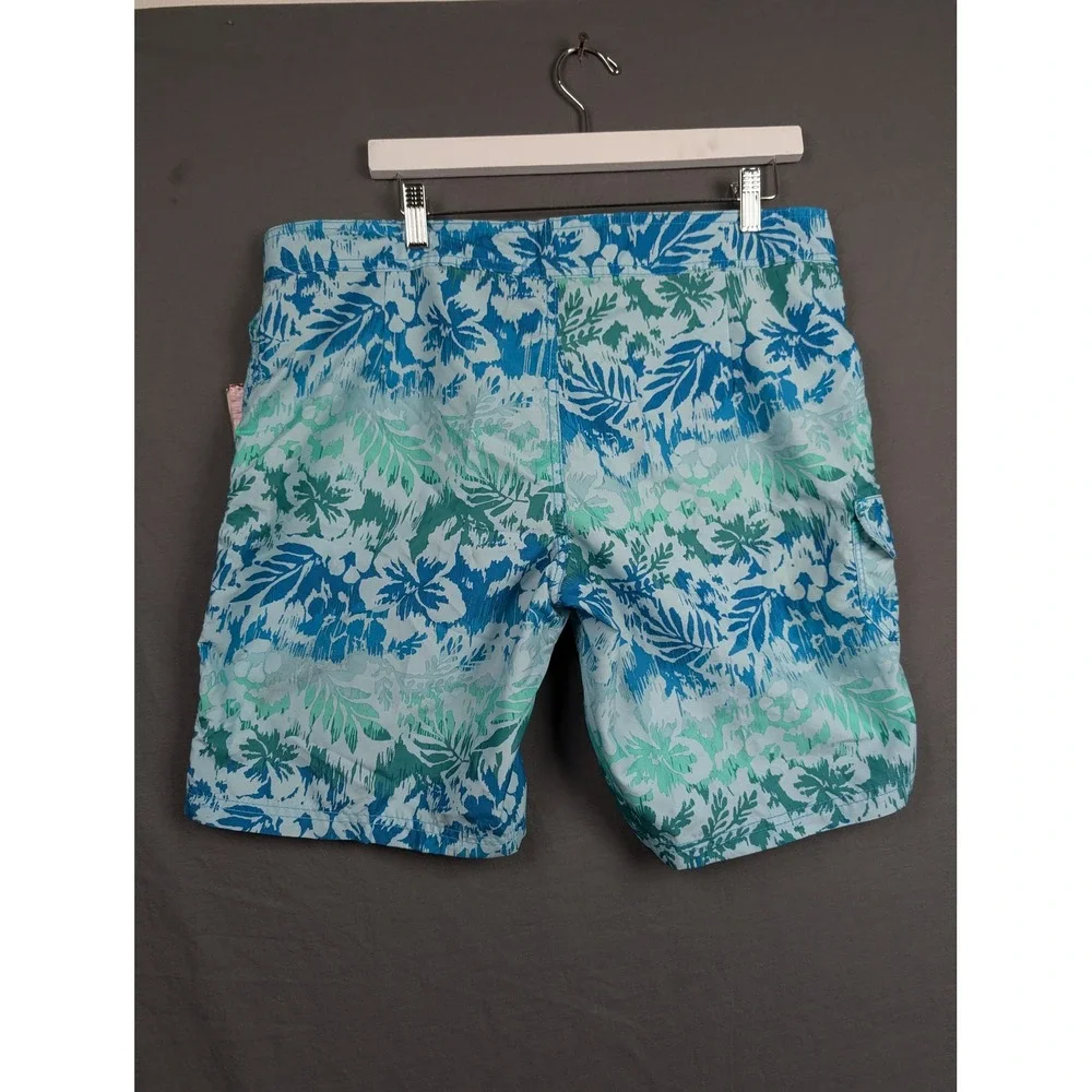 Kanu Surf Boys Oceanside Aqua Floral Board Shorts Swim‎ Trunks Size 12